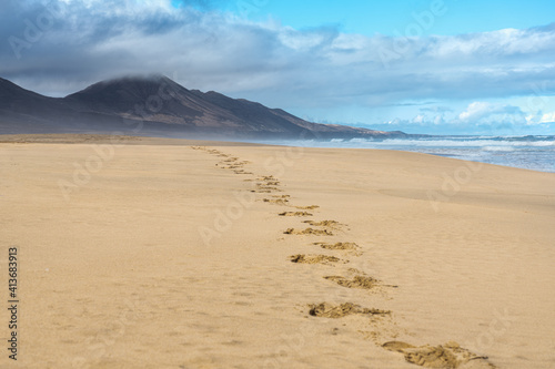 Cofete beach in Fuerteventura spain