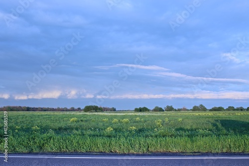 landscape with river and sky