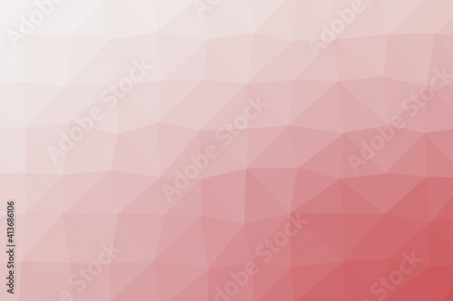 Abstract illustration of polygonal texture design on pink and white gradient background