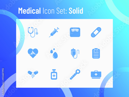 Medical Icon Set Solid