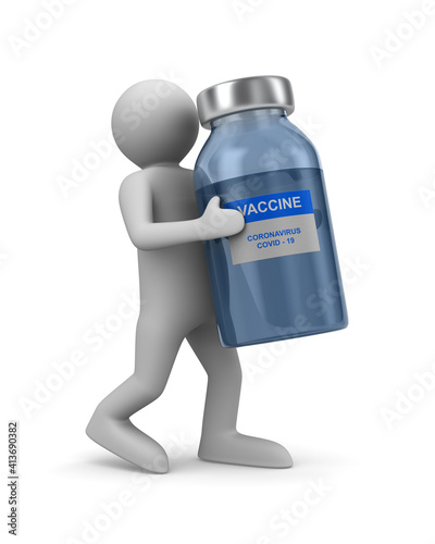 doctor with vaccine on whit...