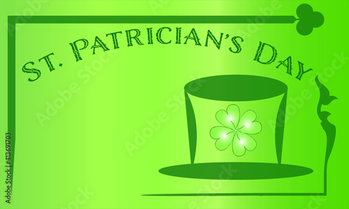 Green background Saint Patrick's Day