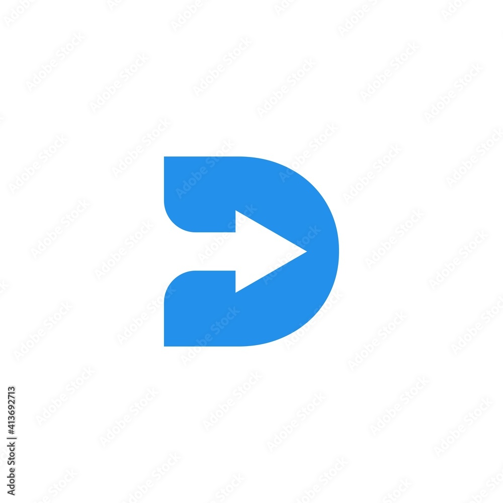 Letter D arrow logo icon vector Letter D arrow logo icon vector