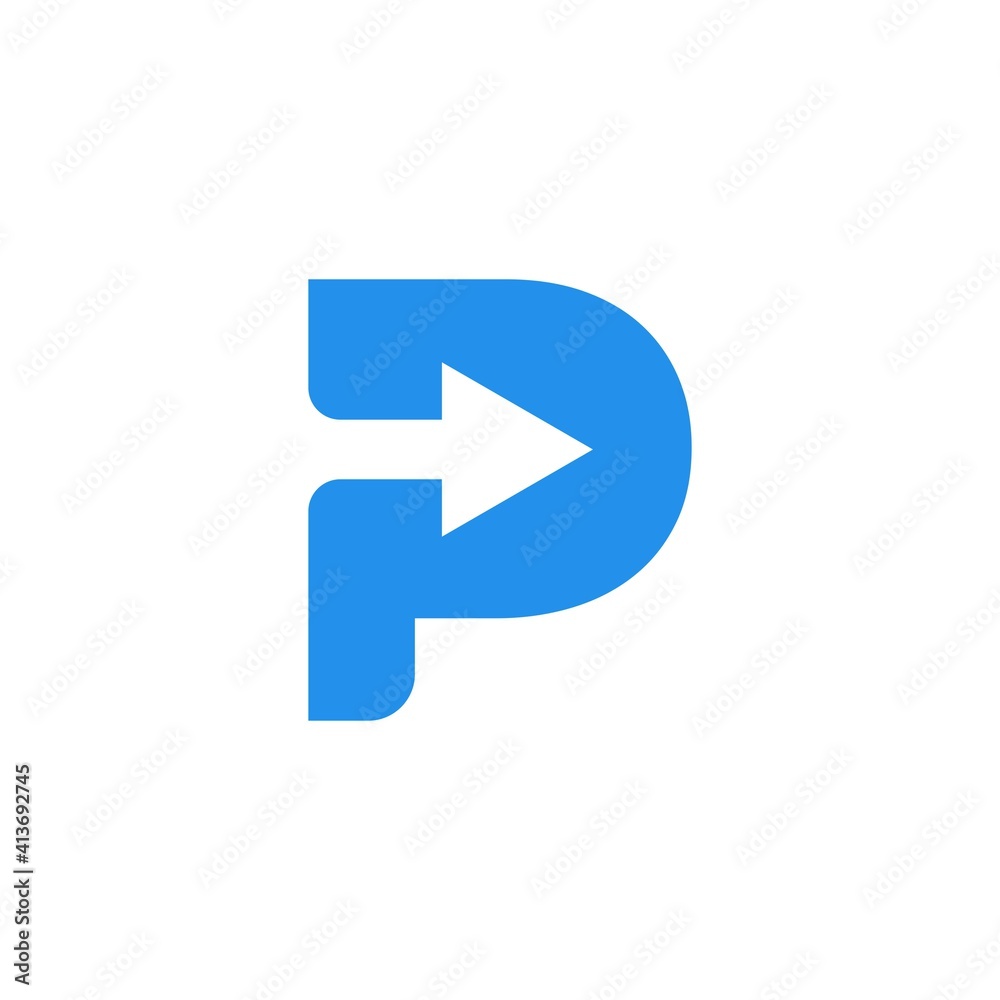 Letter P arrow logo icon vector Letter P arrow logo icon vector