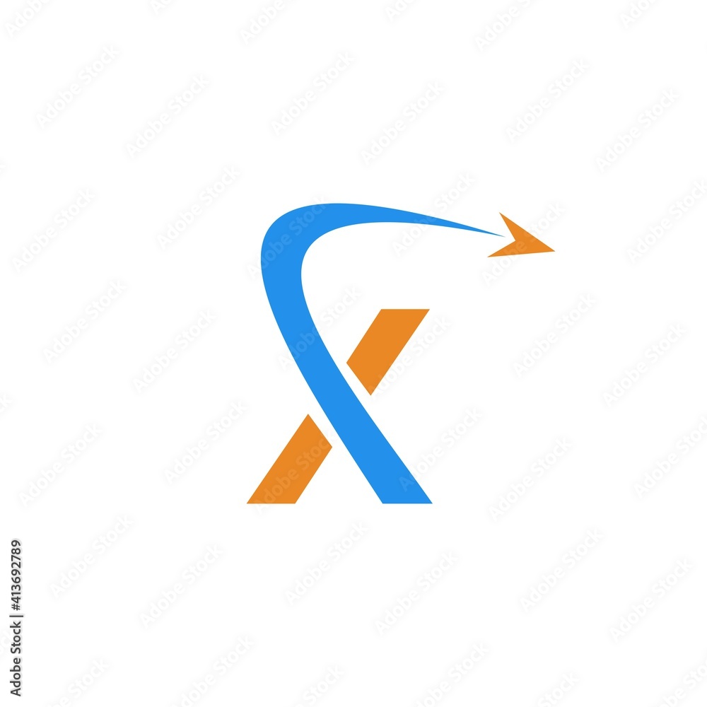 Letter X arrow logo icon vector Letter X arrow logo icon vector