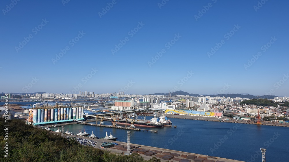 Giant Sea port in in-cheon , korea 