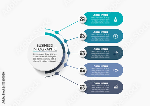 Business circle. timeline infographic icons designed for abstract background template milestone element modern diagram process technology digital marketing data presentation chart Vector