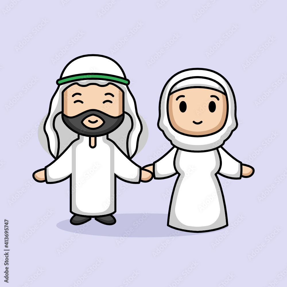 Cute Muslim couple greetings for Ramadhan Cute Muslim couple greetings for Ramadhan