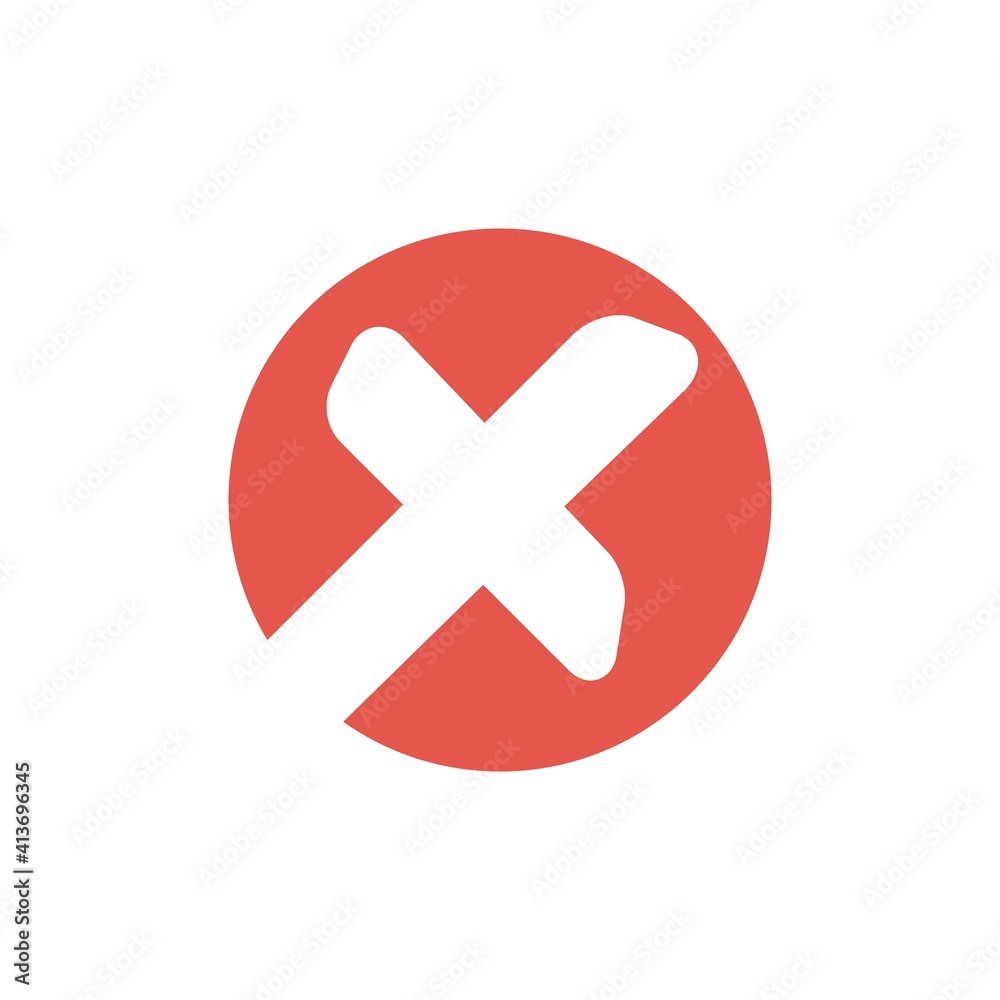 Canceled Flat Icon Vector Logo Template Illustration Canceled Flat Icon Vector Logo Template Illustration