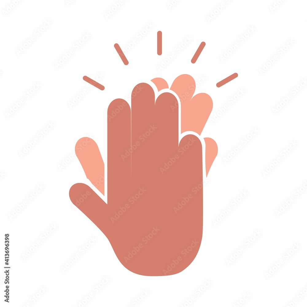 Obraz premium Applause Flat Icon Vector Logo Template Illustration