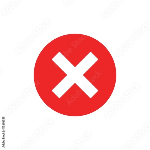 Canceled Flat Icon Vector Logo Template Illustration