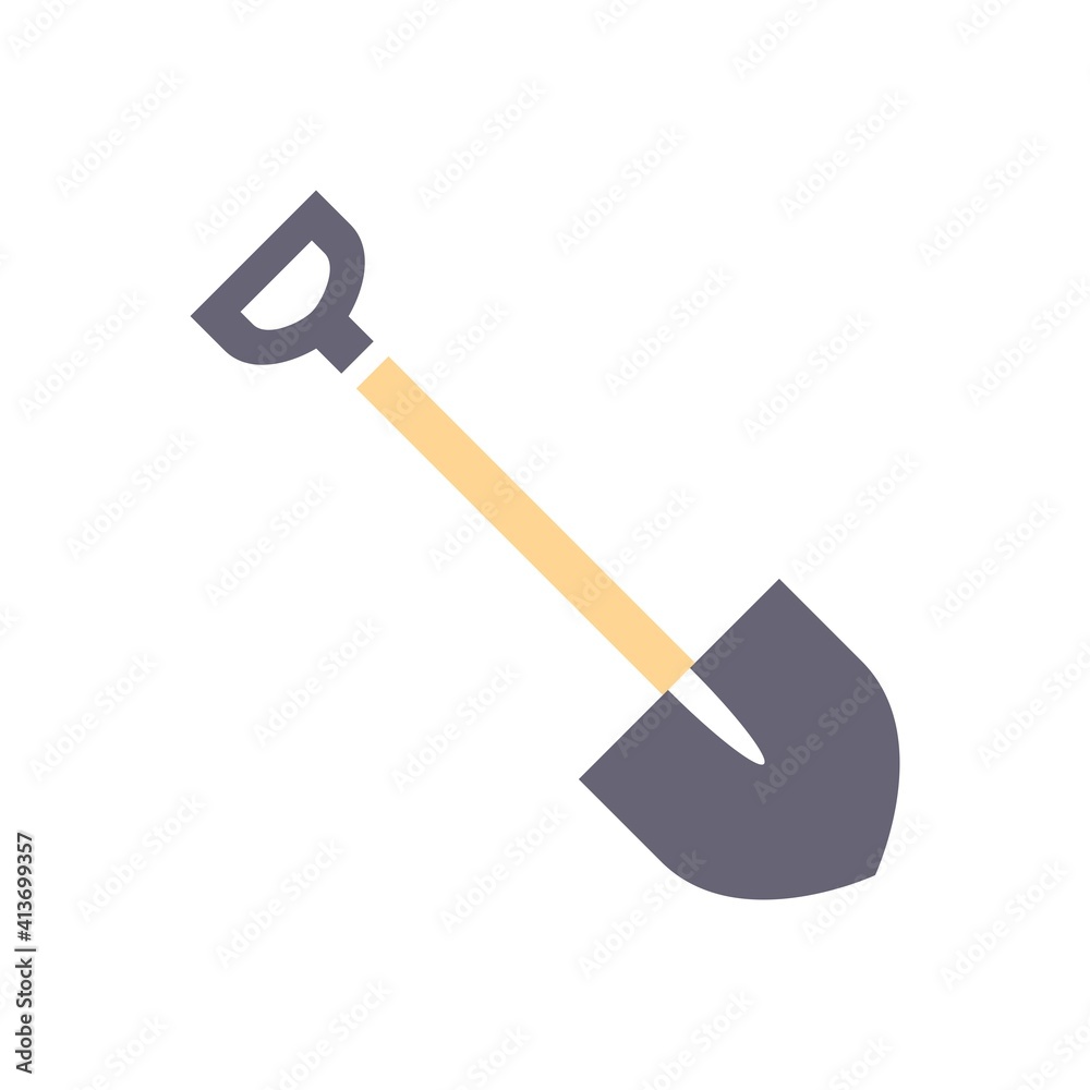 Shovel Flat Icon Vector Logo Template Illustration Shovel Flat Icon Vector Logo Template Illustration