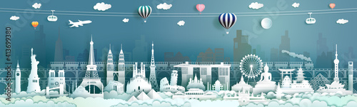 Travel landmarks famous world architecture monuments popular.