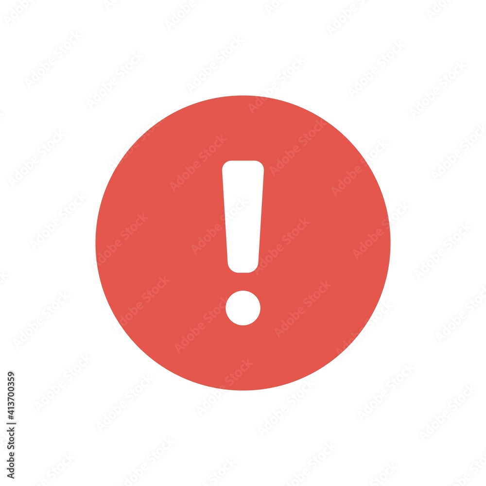 Exclamation Mark Flat Icon Vector Logo Template Illustration Exclamation Mark Flat Icon Vector Logo Template Illustration