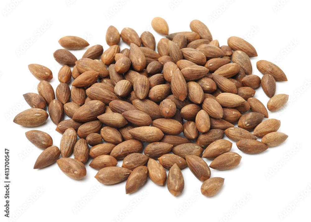 Torreya grandis seeds nut on white background Torreya grandis seeds nut on white background