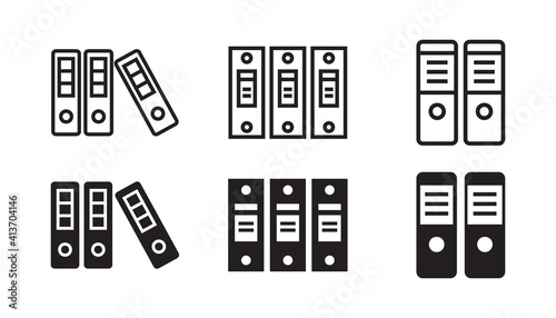 Binder icon set. Vector graphic illustration. Suitable for website design, logo, app, template, and ui. 