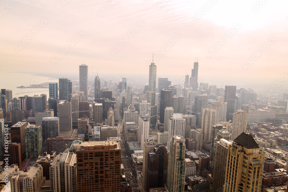 High angle view of cityscape against sky High angle view of cityscape against sky