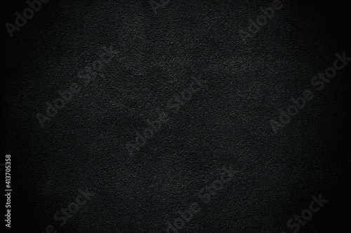 Black Stucco Wall Texture Background.