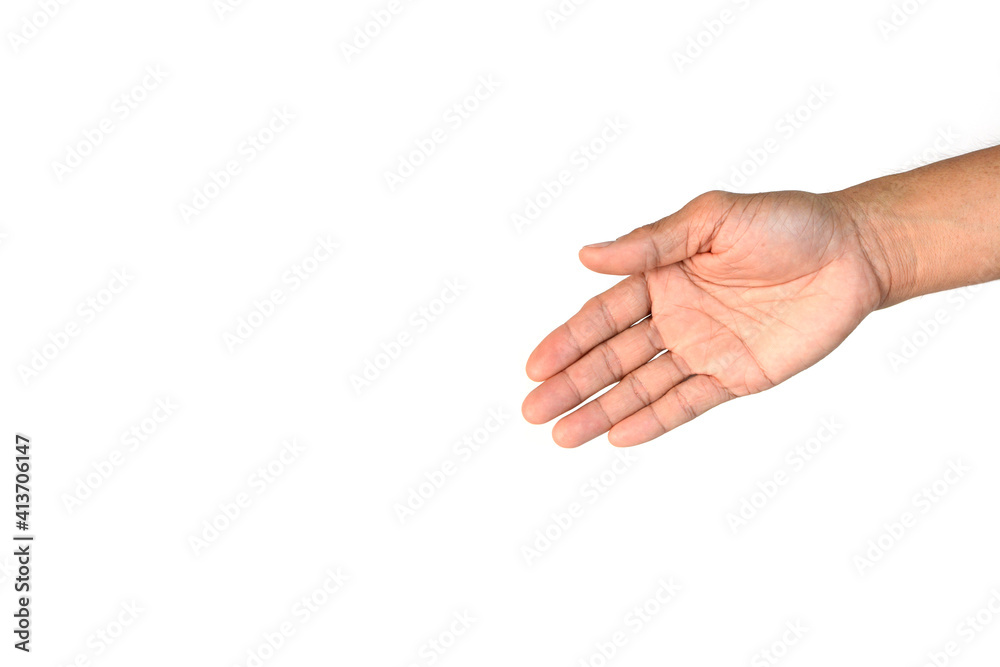 Symbol empty hand holding isolated on the white background. Symbol empty hand holding isolated on the white background.