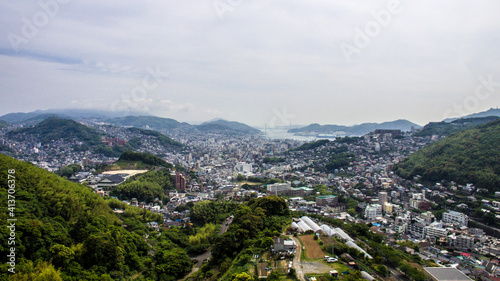 Panoramic view of Nagasaki City taken from aerial photography_17