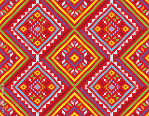Seamless Ethnic Filipino Yakan Pattern 1
