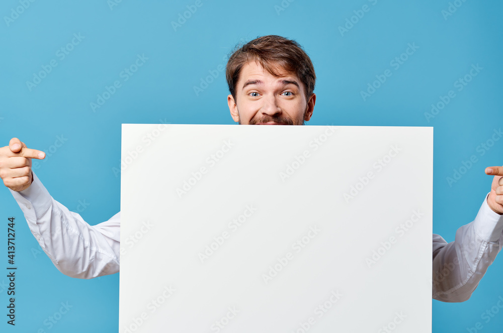 bearded man presentation Copy Space close-up cropped view bearded man presentation Copy Space close-up cropped view