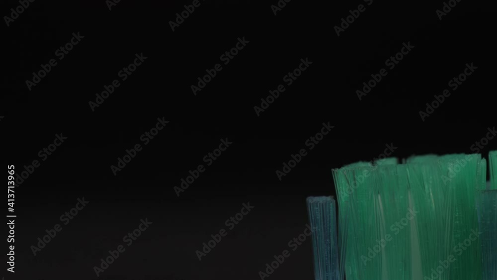 tooth brush with tooth paste macro shot 4k tooth brush with tooth paste macro shot 4k