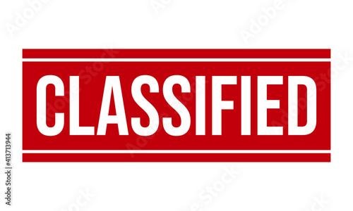 Classified Rubber Stamp. Classified Rubber Grunge Stamp Seal Vector Illustration