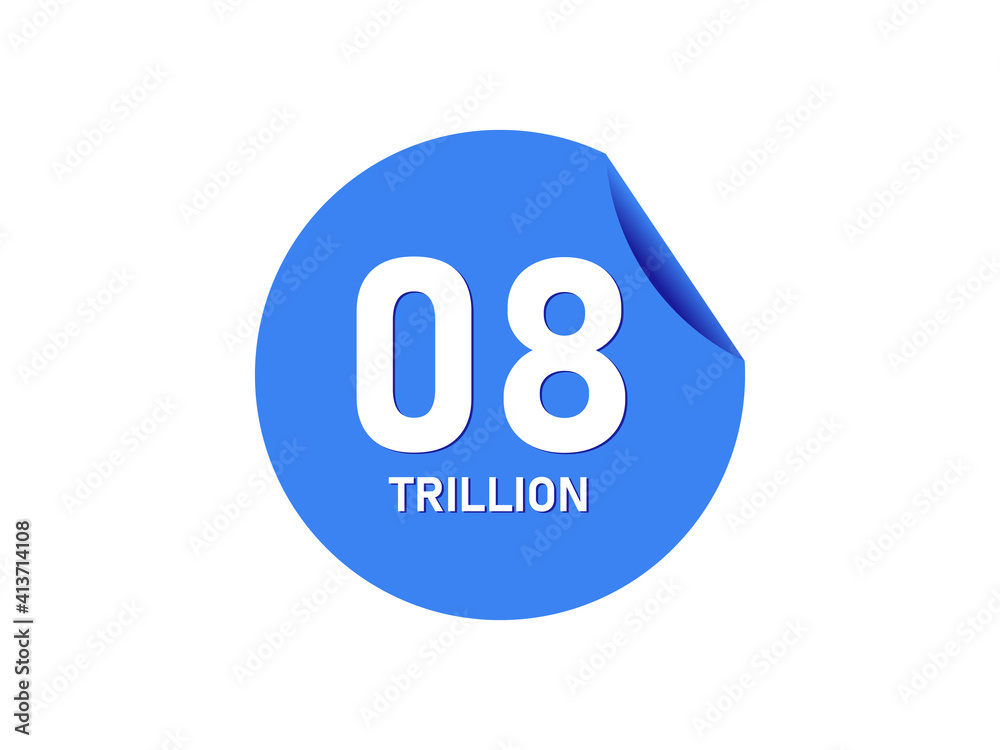 8 trillion texts on the blue sticker 8 trillion texts on the blue sticker