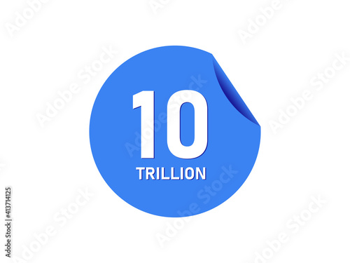 10 trillion texts on the blue sticker