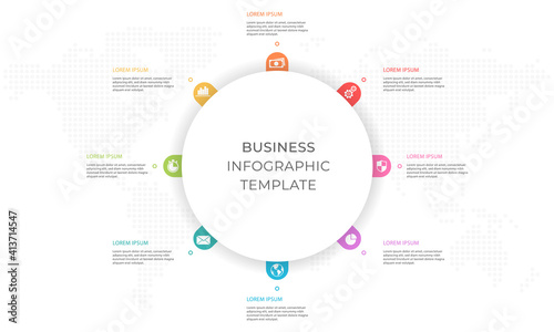 Modern infographic templpate 8 options. photo