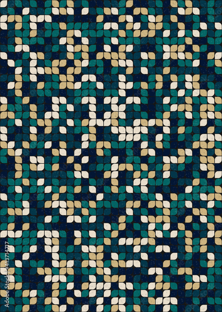 Fototapeta premium Abstract Geometric Pattern generative computational art illustration