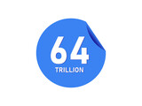 64 trillion texts on the blue sticker