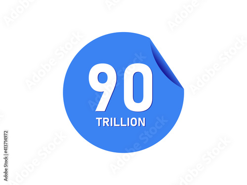 90 trillion texts on the blue sticker