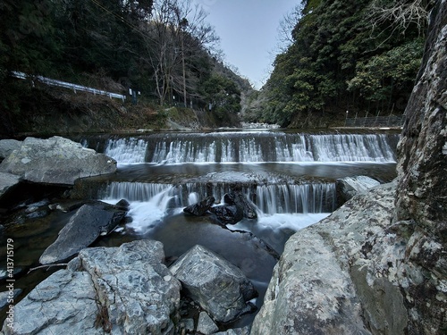 River at Settsu-kyo Gorge, Takatsuki, Osaka, Japan photo