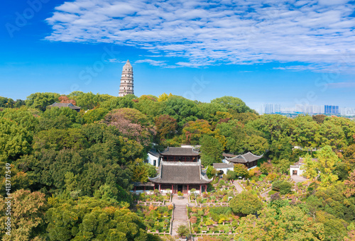 “Huqiu Tower”, the second leaning tower in the world, List of national parks of China Tiger Hill, Suzhou, Jiangsu Province, China photo