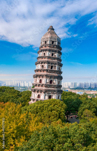 “Huqiu Tower”, the second leaning tower in the world, List of national parks of China Tiger Hill, Suzhou, Jiangsu Province, China photo