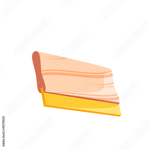 vector squeegee design with yellow wooden and rubber handles. for screen printing. white background