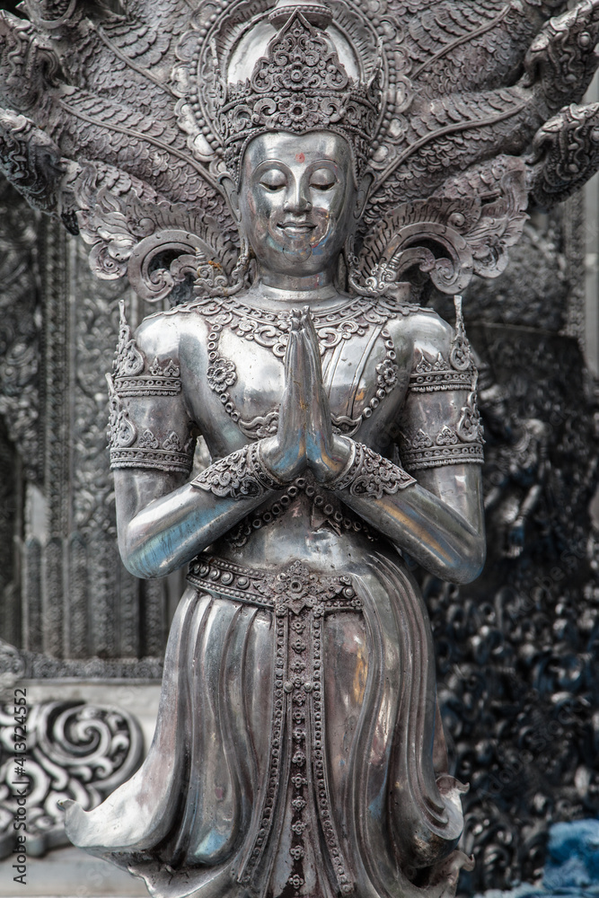 Statue in the Entrance at Wat Sri Suphan in Chiang Mai