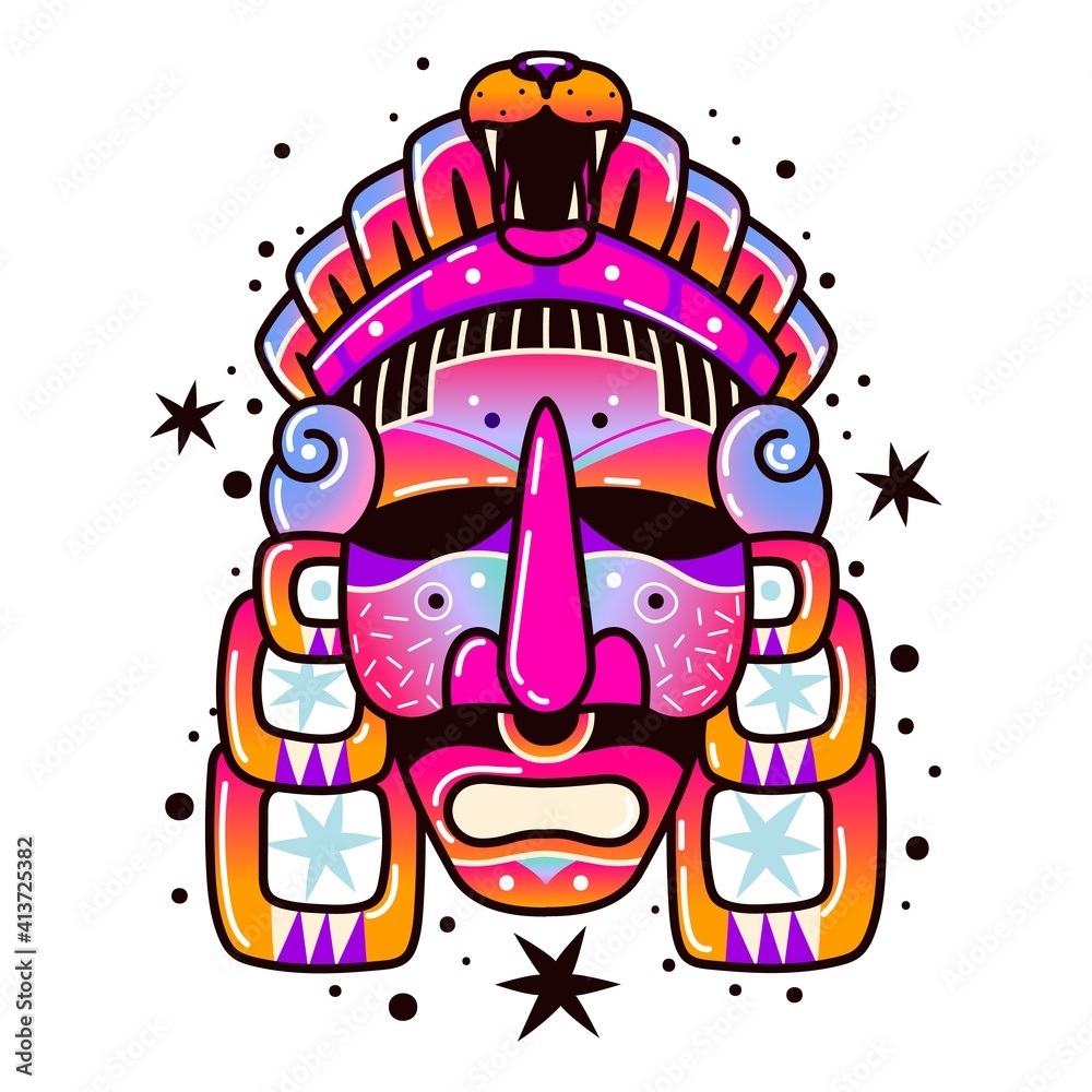 Maya culture mask