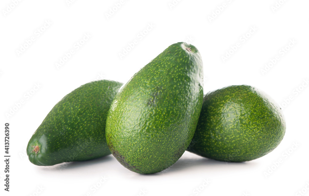 avocado, clipping path, isolated on white background full depth of field . avocado, clipping path, isolated on white background full depth of field .