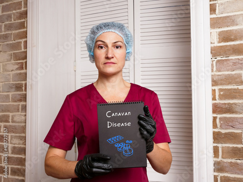 Medical concept meaning Canavan Disease with sign on the piece of paper. photo