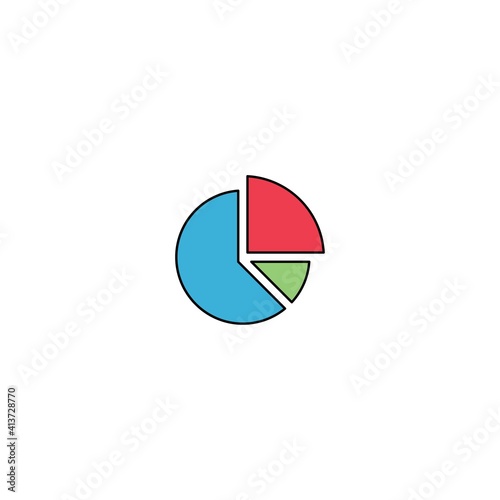Free Download colored flat chart icon. infographic modern vector illustration. Pixel Perfect - GFXLoad