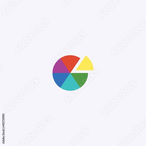 Free Download colored flat chart icon. infographic modern vector illustration. Pixel Perfect - GFXLoad