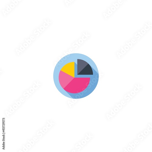 Free Download colored flat chart icon. infographic modern vector illustration. Pixel Perfect - GFXLoad