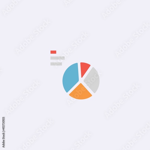 Free Download colored flat chart icon. infographic modern vector illustration. Pixel Perfect - GFXLoad