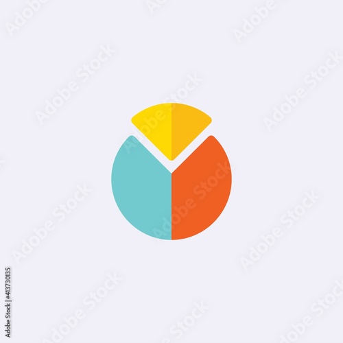 Free Download colored flat chart icon. infographic modern vector illustration. Pixel Perfect - GFXLoad
