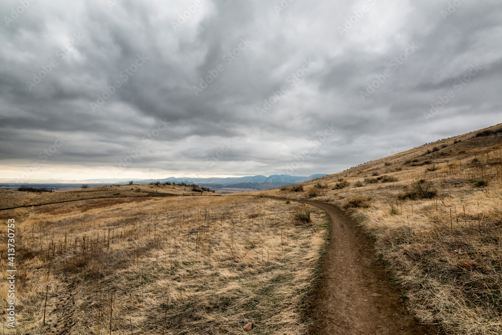Scenic view of North table Mountains against cloudscape