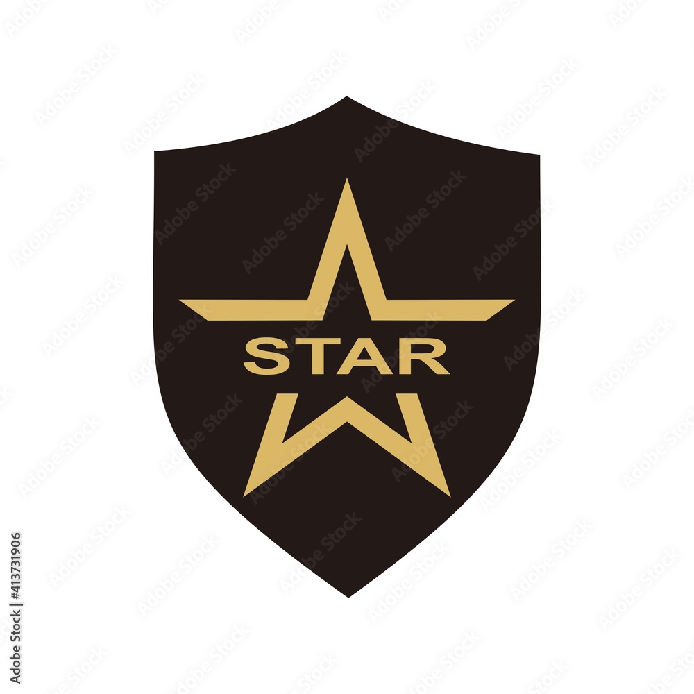 shields and stars logo vector design shields and stars logo vector design