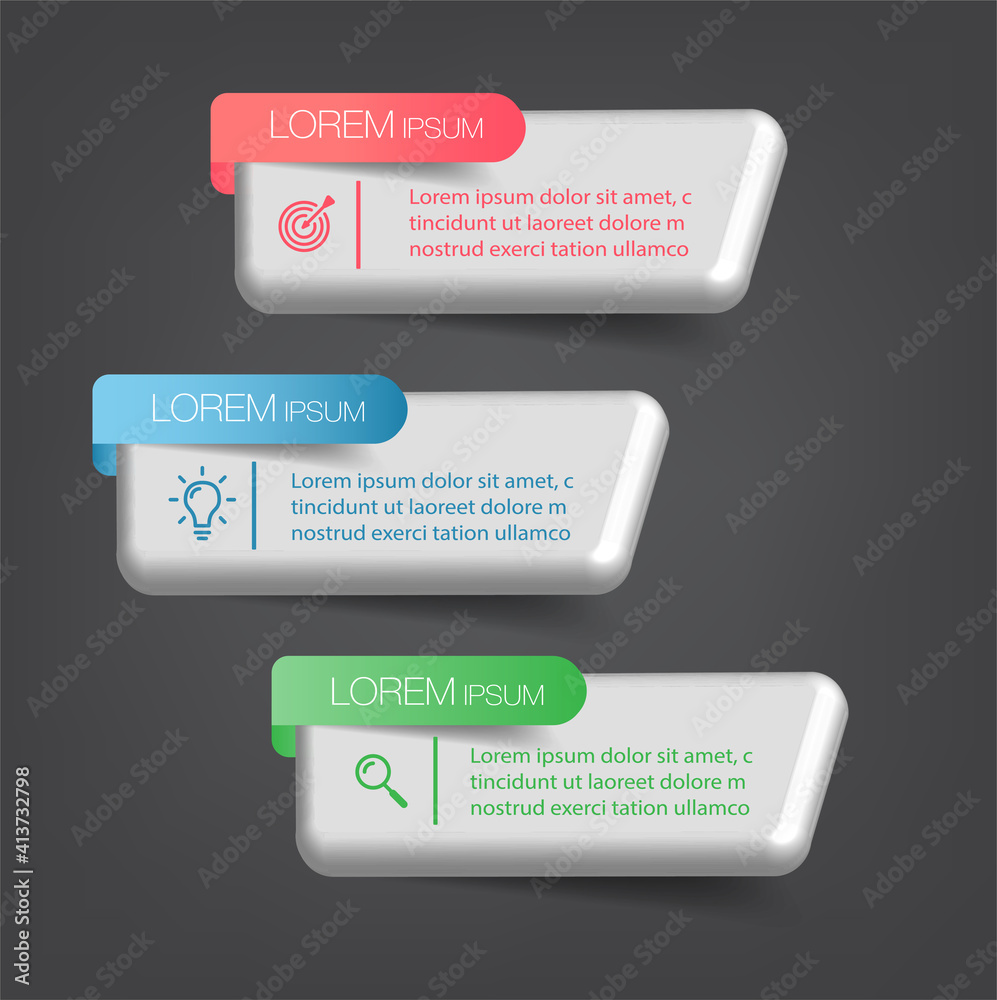 modern 3D text box template, banner Infographics modern 3D text box template, banner Infographics